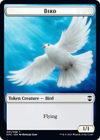 Bird // Spirit Double-Sided Token [Kaldheim Commander Tokens] | Good Games Cannington