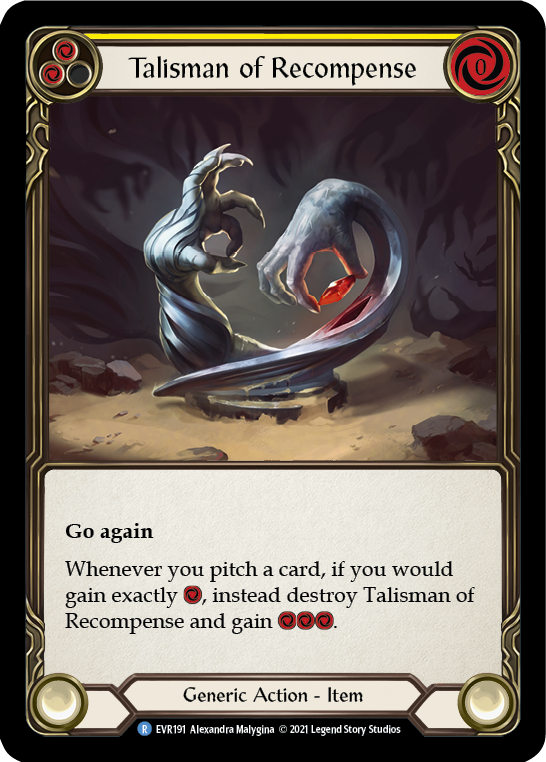 Talisman of Recompense [EVR191] (Everfest)  1st Edition Cold Foil | Good Games Cannington