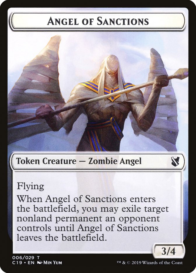 Angel of Sanctions Token [Commander 2019 Tokens] | Good Games Cannington