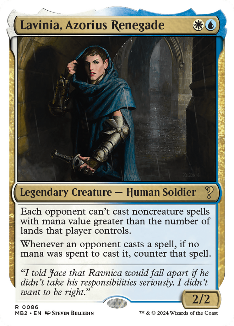 Lavinia, Azorius Renegade (White Border) [Mystery Booster 2] | Good Games Cannington