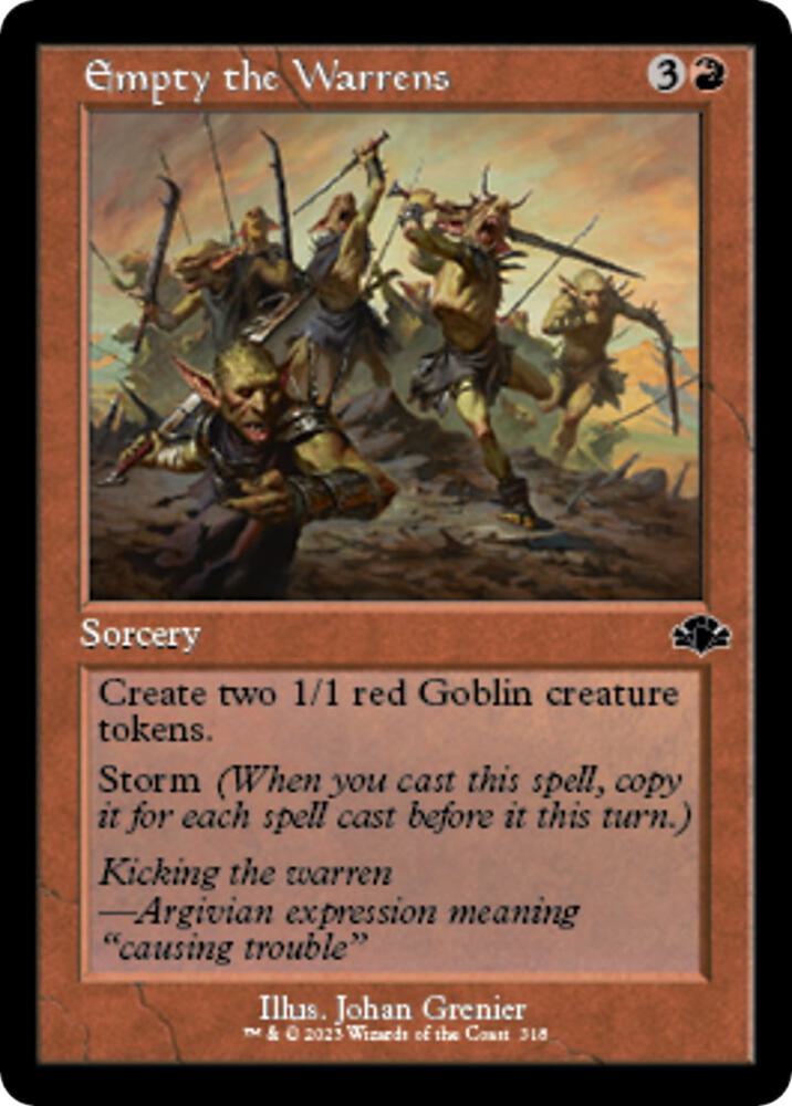 Empty the Warrens Retro Frame 318 (Dominaria Remastered)  | Good Games Cannington