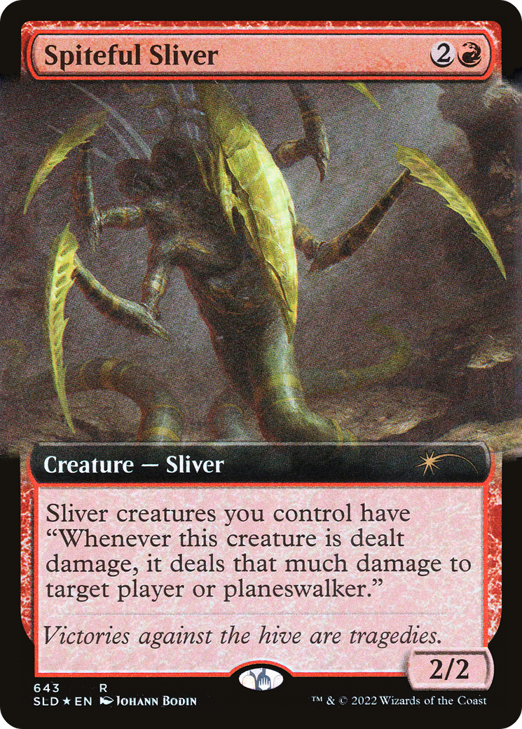 Spiteful Sliver (Extended Art) [Secret Lair Drop Promos] | Good Games Cannington