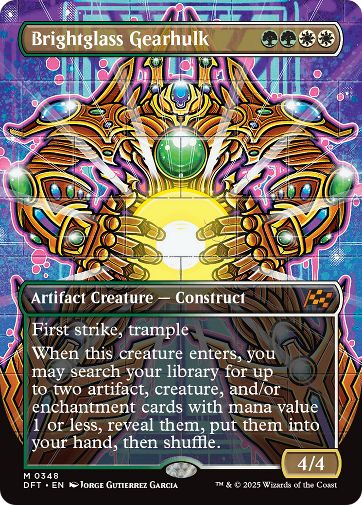 Brightglass Gearhulk (Borderless) [Aetherdrift] | Good Games Cannington