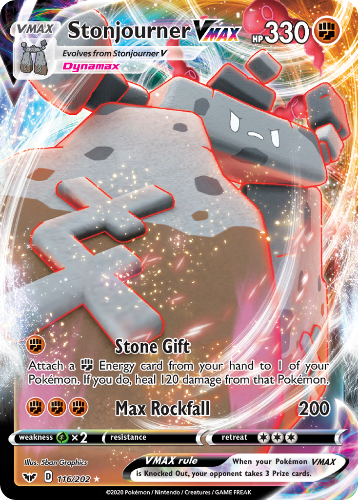 Stonjourner VMAX (116/202) [Sword & Shield: Base Set] | Good Games Cannington
