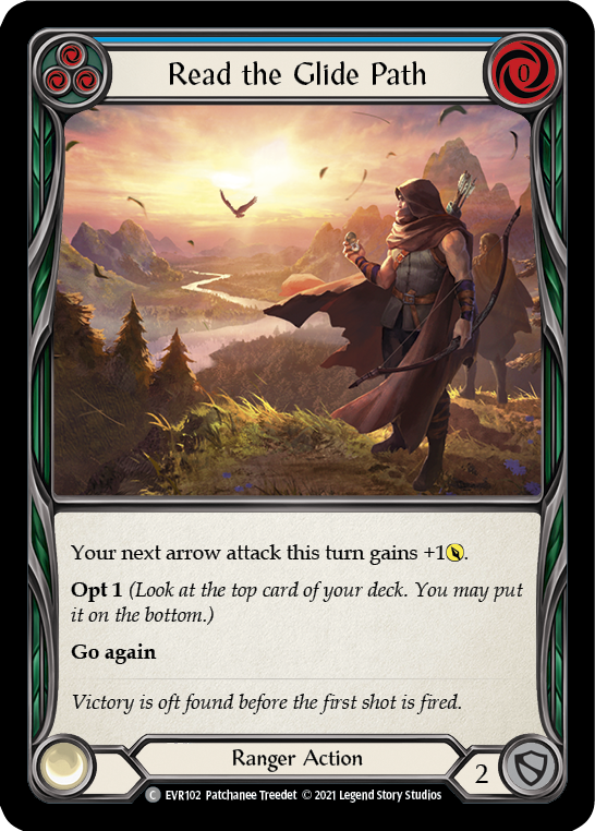 Read the Glide Path (Blue) [EVR102] (Everfest)  1st Edition Rainbow Foil | Good Games Cannington