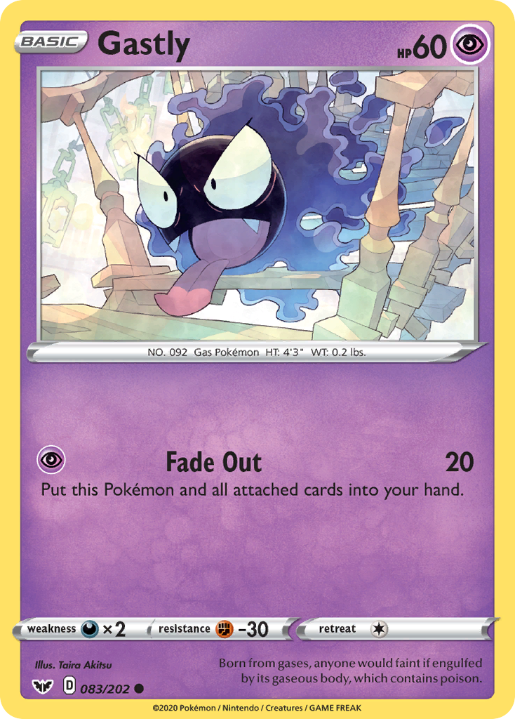 Gastly (083/202) [Sword & Shield: Base Set] | Good Games Cannington