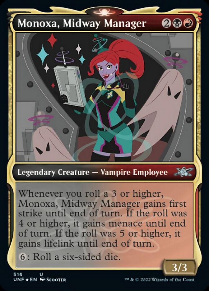Monoxa, Midway Manager (Showcase) (Galaxy Foil) [Unfinity] | Good Games Cannington