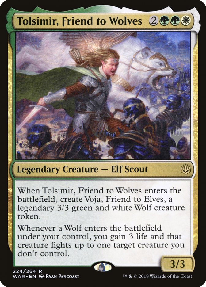 Tolsimir, Friend to Wolves (Promo Pack) [War of the Spark Promos] | Good Games Cannington
