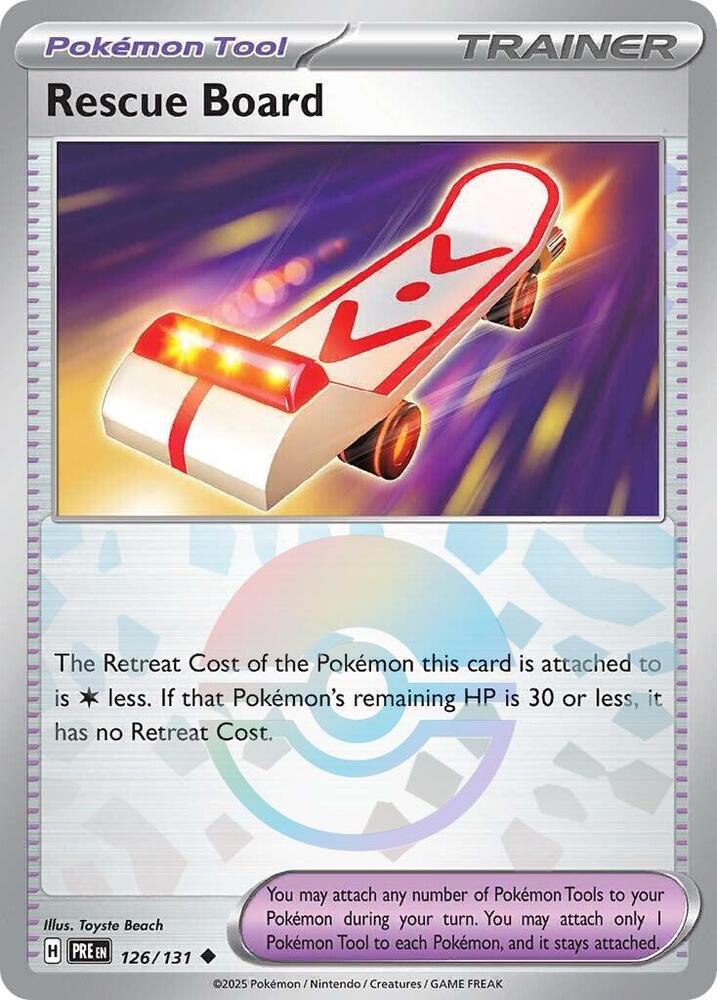 Rescue Board (126/131) (Poke Ball Pattern) [Scarlet & Violet: Prismatic Evolutions] | Good Games Cannington