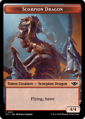 Mercenary // Scorpion Dragon Double-Sided Token [Outlaws of Thunder Junction Tokens] | Good Games Cannington
