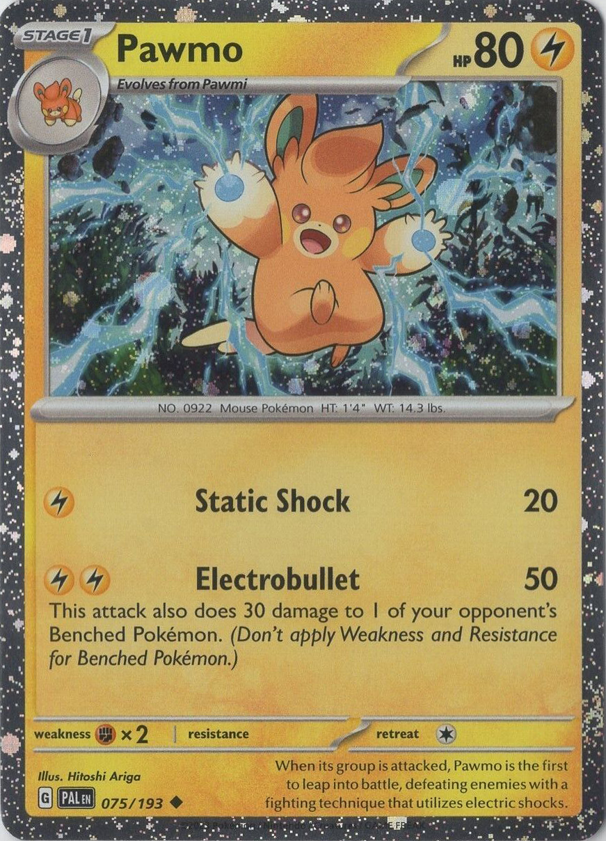 Pawmo (075/193) (Cosmos Foil) [Scarlet & Violet: Paldea Evolved] | Good Games Cannington