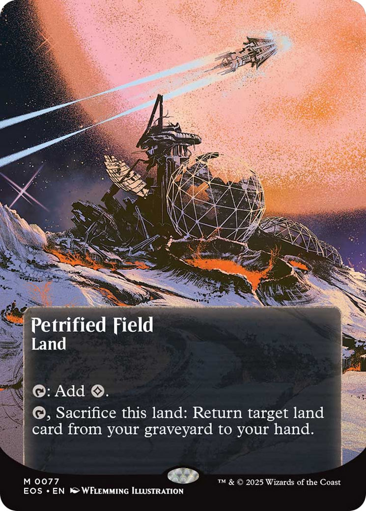 Petrified Field (0077) (Borderless) [Edge of Eternities: Stellar Sights] | Good Games Cannington