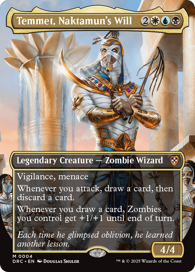 Temmet, Naktamun's Will (Borderless) [Aetherdrift Commander] | Good Games Cannington
