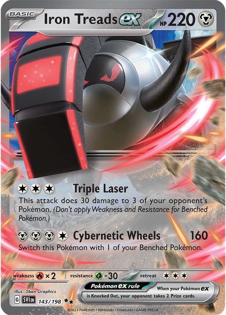 Iron Treads ex (143/198) [Scarlet & Violet: Base Set] | Good Games Cannington