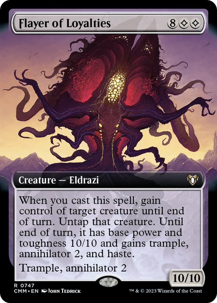 Flayer of Loyalties 747/451 (Commander Masters)  - Extended Art | Good Games Cannington