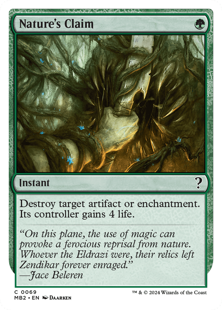 Nature's Claim (White Border) [Mystery Booster 2] | Good Games Cannington
