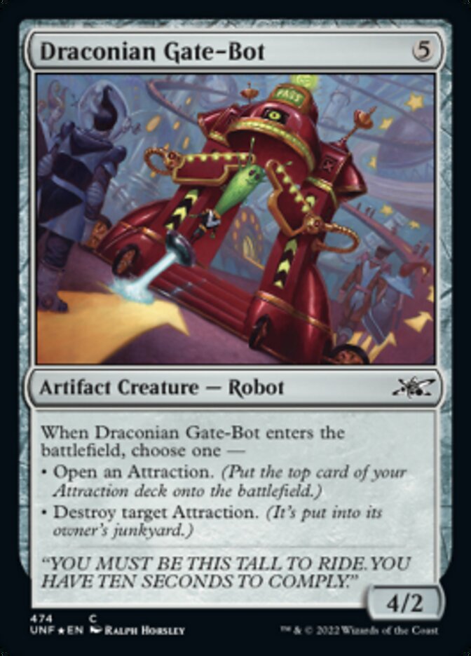 Draconian Gate-Bot (Galaxy Foil) [Unfinity] | Good Games Cannington