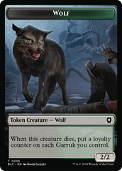 Human Soldier // Wolf (035) Double-Sided Token [Bloomburrow Commander Tokens] | Good Games Cannington