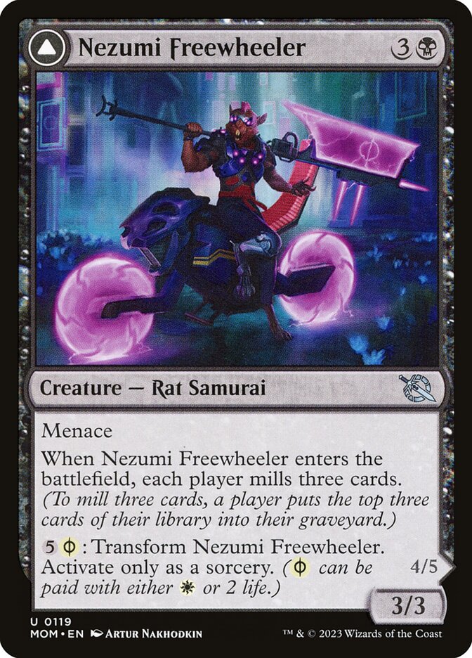 Nezumi Freewheeler // Hideous Fleshwheeler 119 (March of the Machine)  | Good Games Cannington