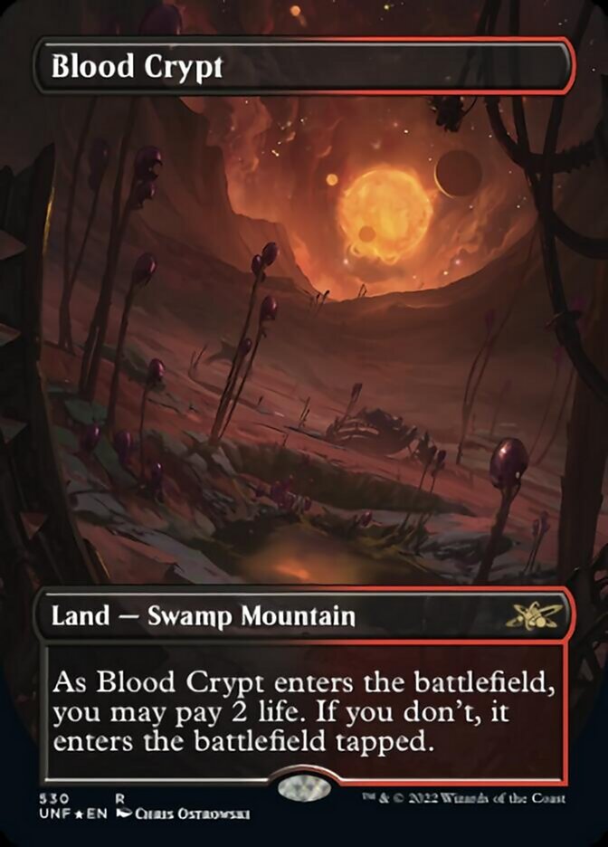 Blood Crypt (Borderless) (Galaxy Foil) [Unfinity] | Good Games Cannington