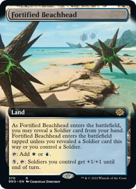 Fortified Beachhead Extended Art 370 (The Brothers' War)  - Foil | Good Games Cannington