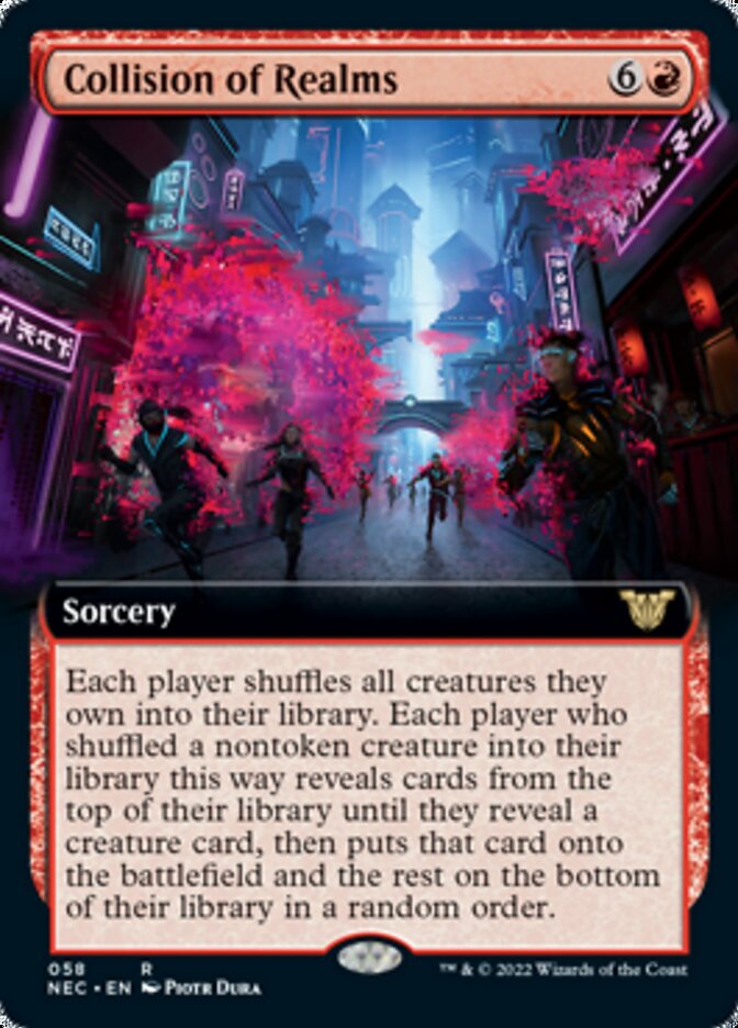 Collision of Realms (Extended Art) [Kamigawa: Neon Dynasty Commander] | Good Games Cannington