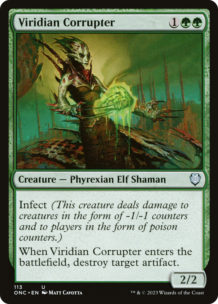 Viridian Corrupter [Phyrexia: All Will Be One Commander] | Good Games Cannington