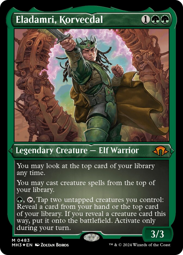 Eladamri, Korvecdal (Foil Etched) [Modern Horizons 3] | Good Games Cannington