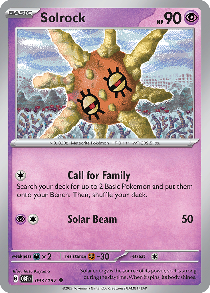 Solrock (093/197) [Scarlet & Violet: Obsidian Flames] | Good Games Cannington