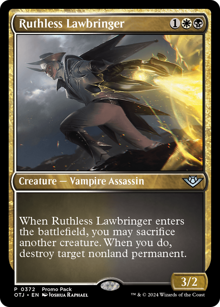 Ruthless Lawbringer (Promo Pack) [Outlaws of Thunder Junction Promos] | Good Games Cannington