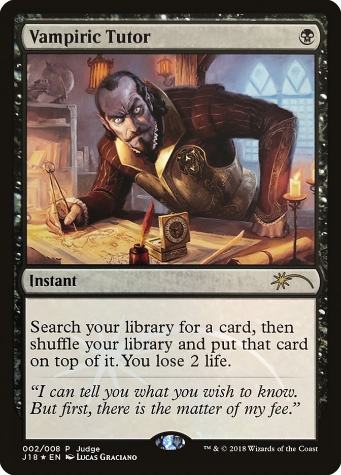Vampiric Tutor [Judge Gift Cards 2018] | Good Games Cannington