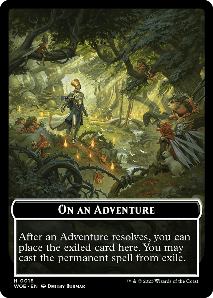 On an Adventure Emblem [Wilds of Eldraine Tokens] | Good Games Cannington