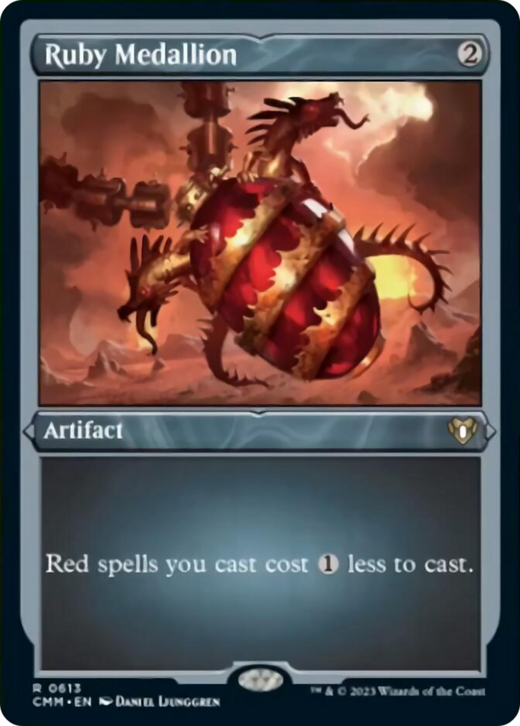 Ruby Medallion (Foil Etched) [Commander Masters] | Good Games Cannington