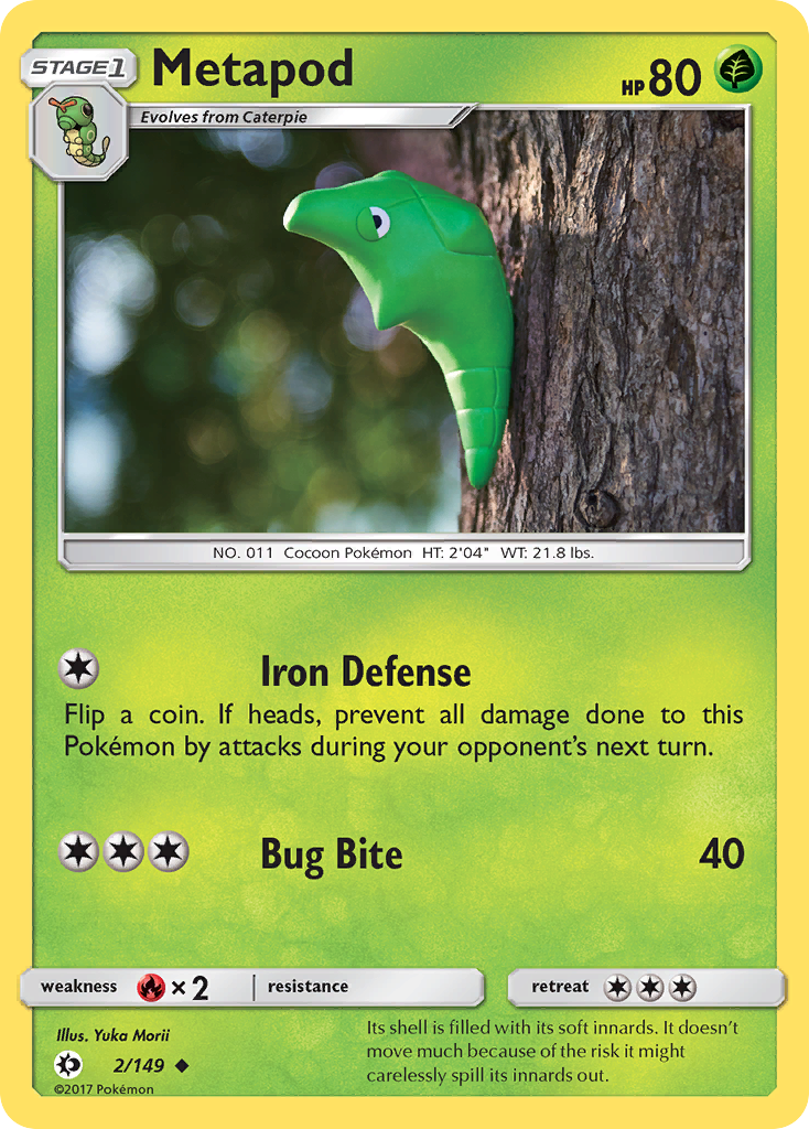 Metapod (2/149) [Sun & Moon: Base Set] | Good Games Cannington