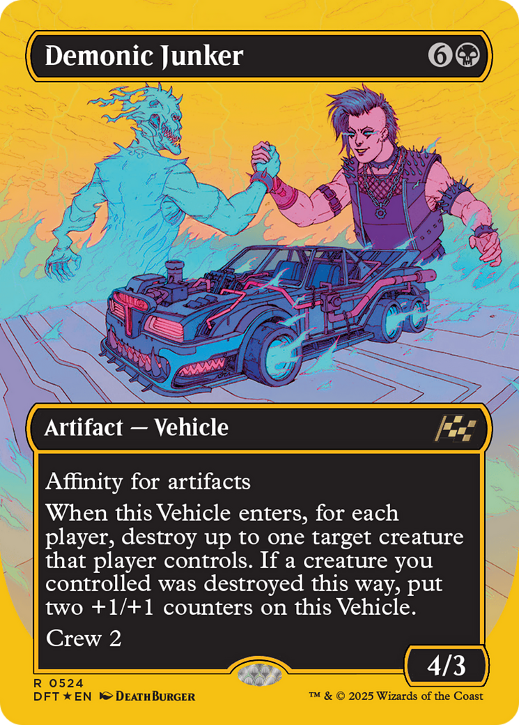 Demonic Junker (Borderless) (First-Place Foil) [Aetherdrift] | Good Games Cannington