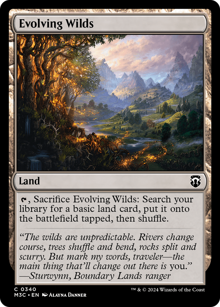 Evolving Wilds (Ripple Foil) [Modern Horizons 3 Commander] | Good Games Cannington