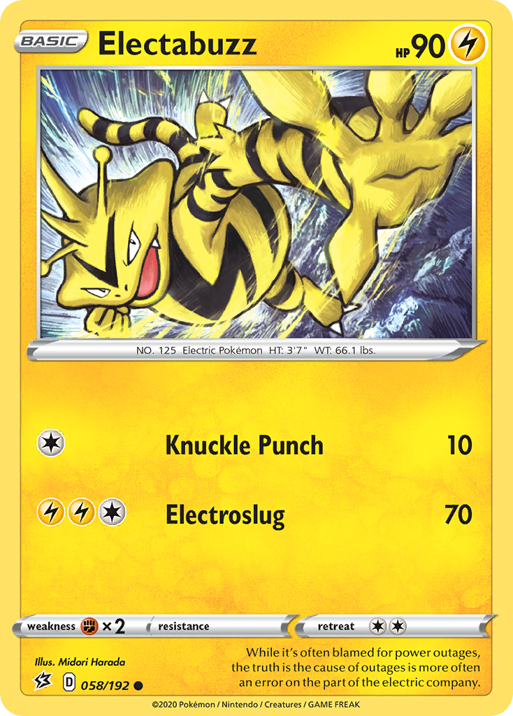 Electabuzz (058/192) [Sword & Shield: Rebel Clash] | Good Games Cannington