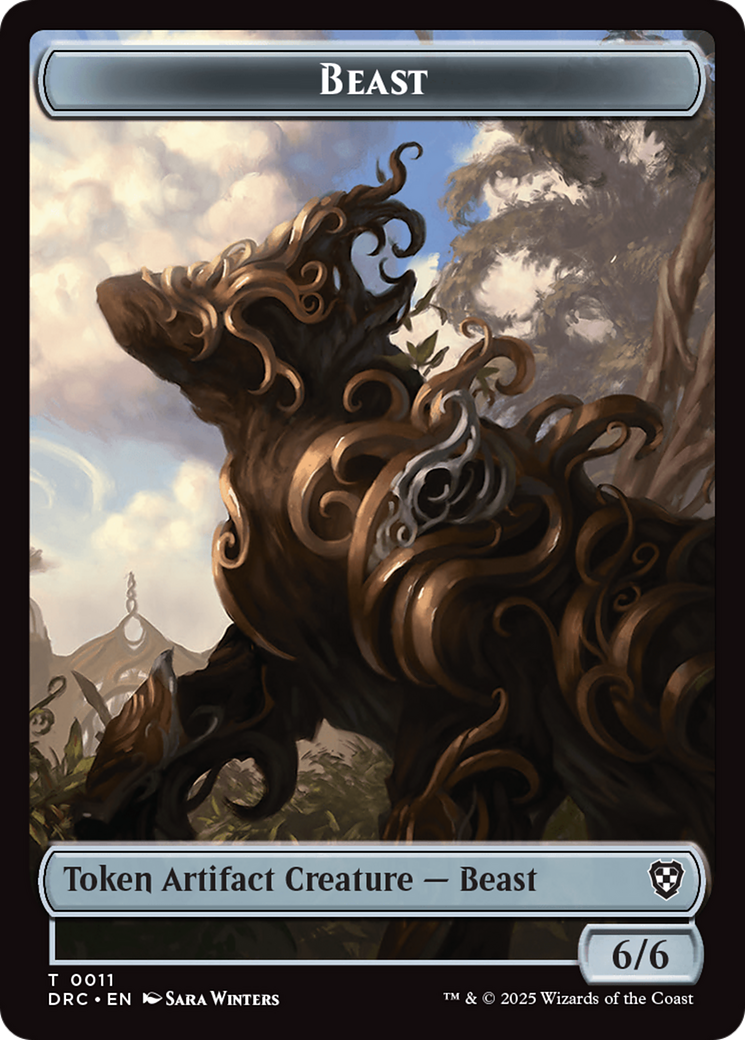 Beast (0010) // Beast (0011) Double-Sided Token [Aetherdrift Commander] | Good Games Cannington