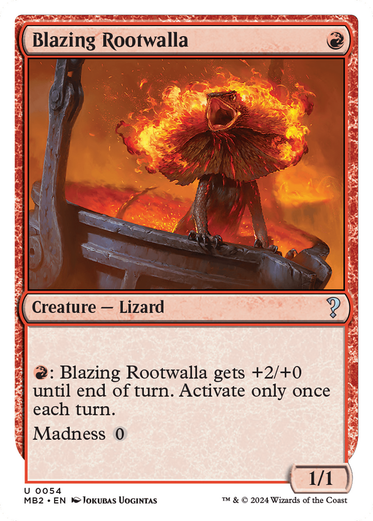 Blazing Rootwalla (White Border) [Mystery Booster 2] | Good Games Cannington