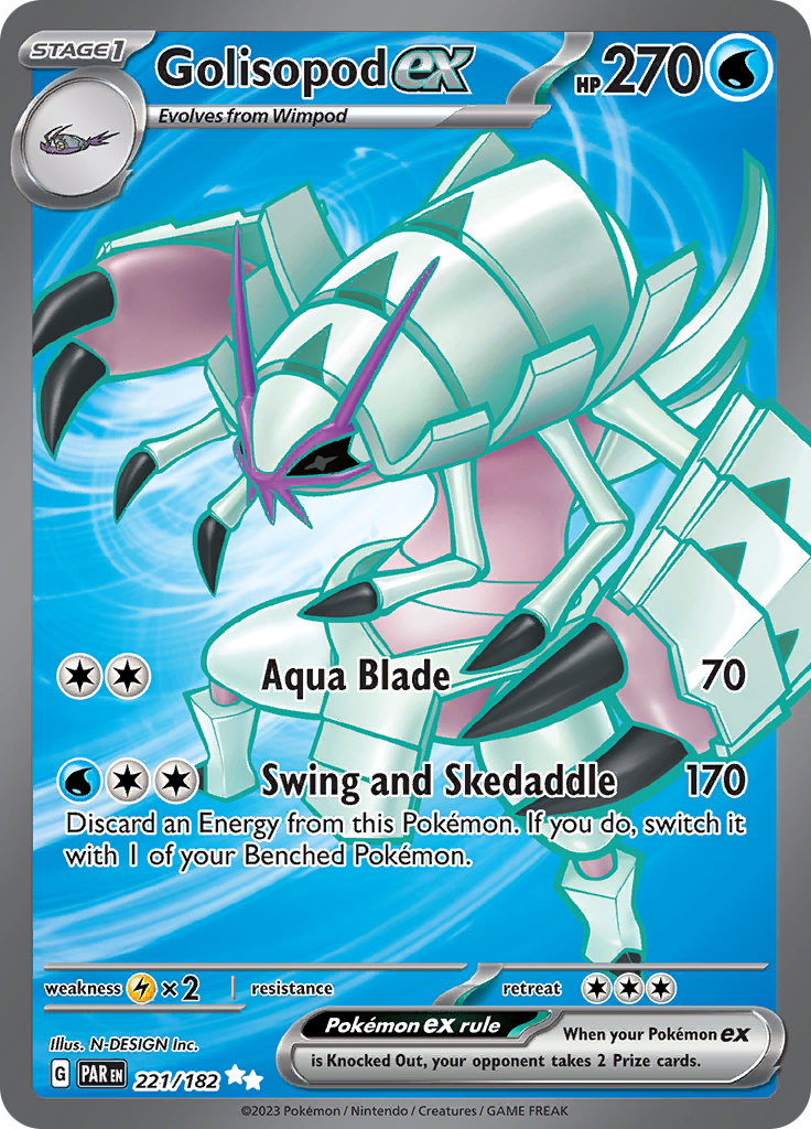 Golisopod ex (221/182) [Scarlet & Violet: Paradox Rift] | Good Games Cannington
