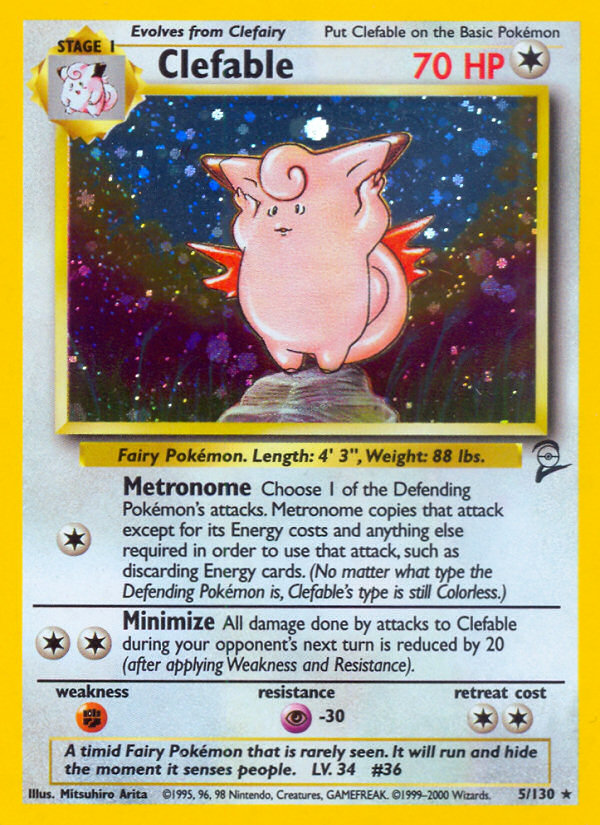 Clefable (5/130) [Base Set 2] | Good Games Cannington