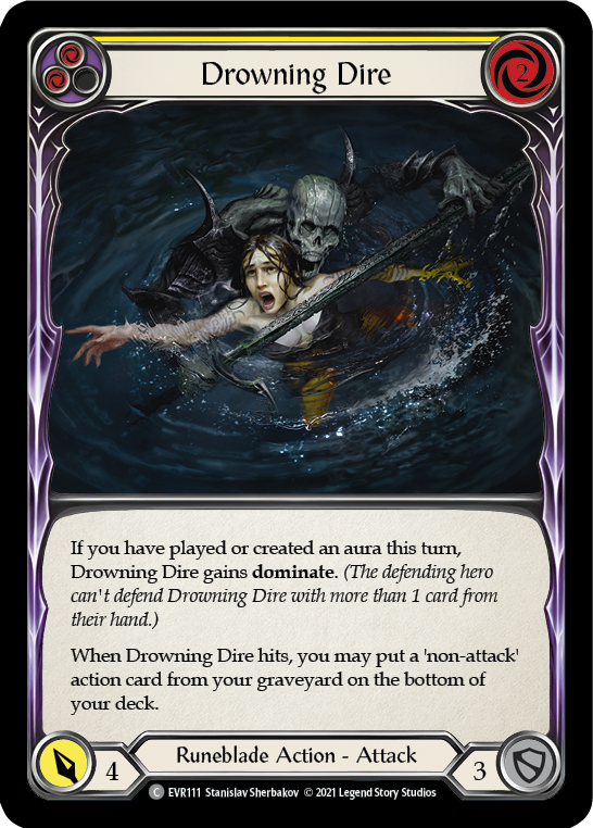 Drowning Dire (Yellow) [EVR111] (Everfest)  1st Edition Normal | Good Games Cannington