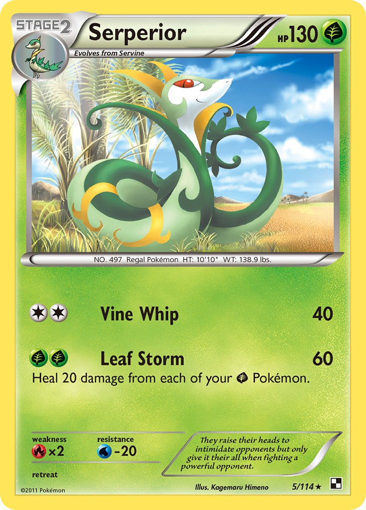 Serperior (5/114) (Cracked Ice Holo) (Theme Deck Exclusive) [Black & White: Base Set] | Good Games Cannington