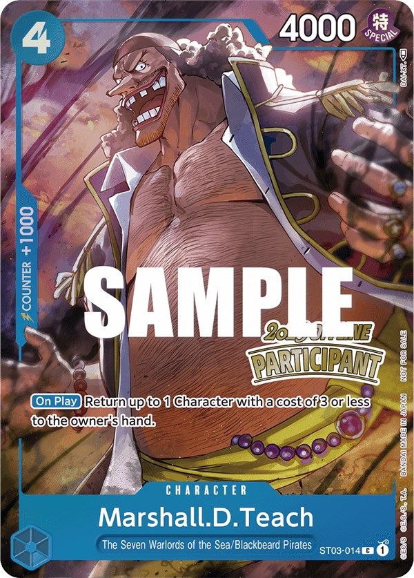 Marshall.D.Teach (Offline Regional 2023) [Participant] [One Piece Promotion Cards] | Good Games Cannington