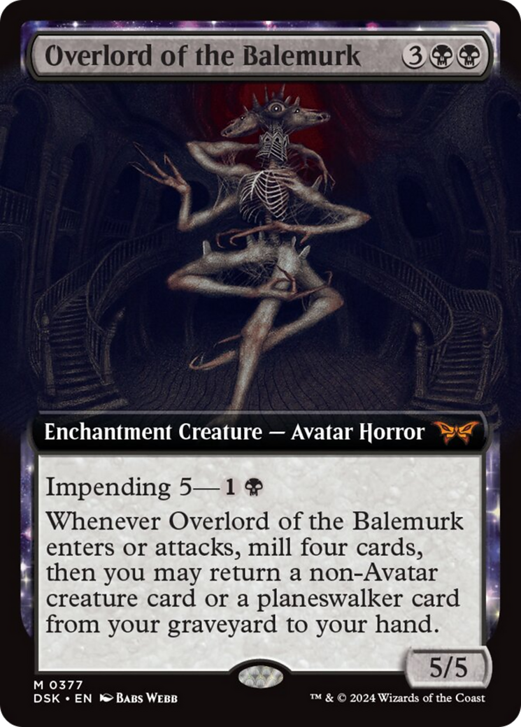 Overlord of the Balemurk (Extended Art) [Duskmourn: House of Horror] | Good Games Cannington