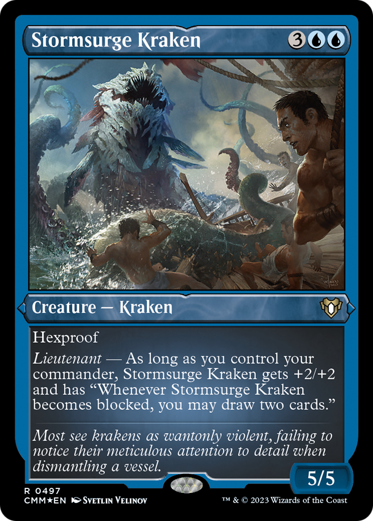 Stormsurge Kraken (Foil Etched) [Commander Masters] | Good Games Cannington