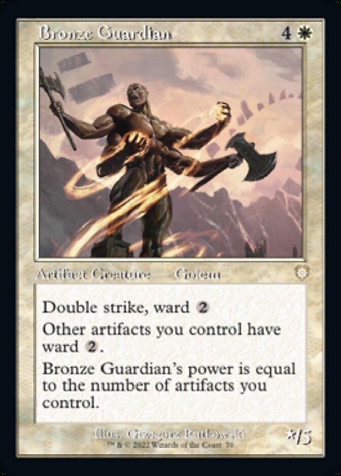 Bronze Guardian (Retro) [The Brothers' War Commander] | Good Games Cannington