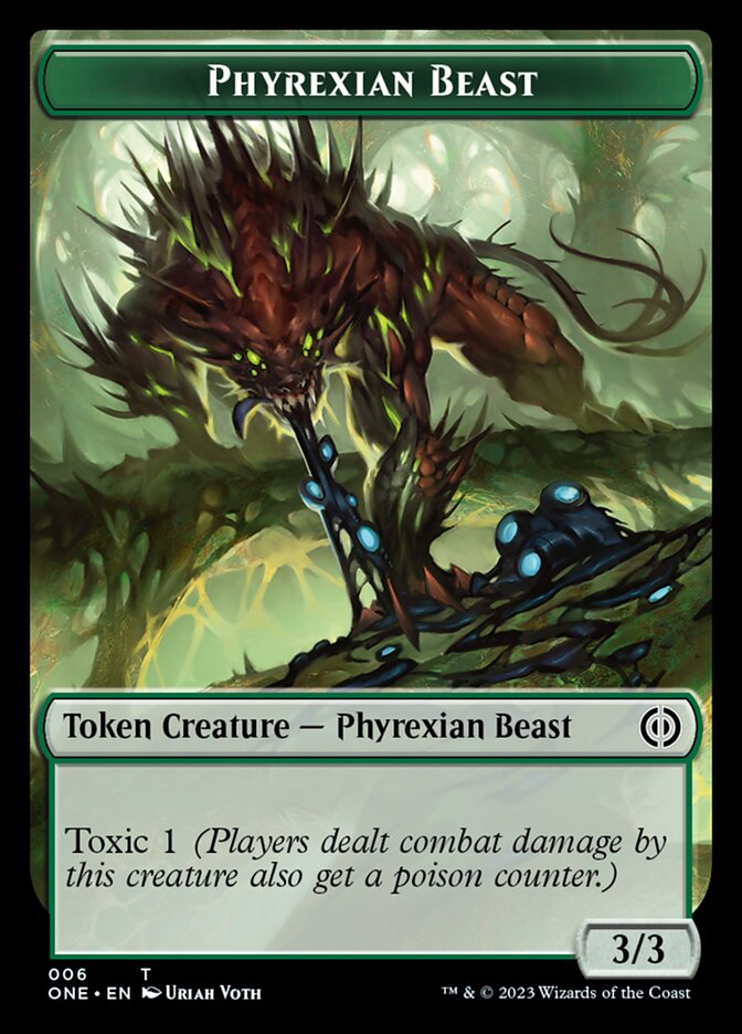 Phyrexian Mite (011) // Phyrexian Beast Double-Sided Token [Phyrexia: All Will Be One Tokens] | Good Games Cannington