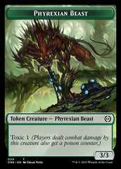 Rebel // Phyrexian Beast Double-Sided Token [Phyrexia: All Will Be One Tokens] | Good Games Cannington