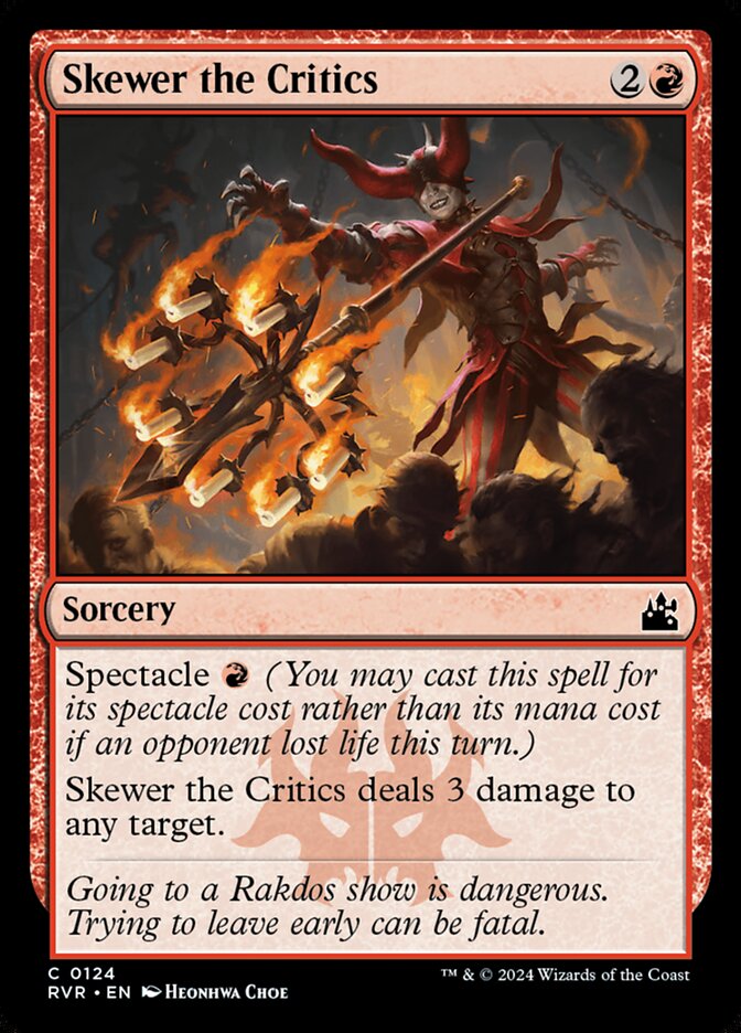 Skewer the Critics 124/291 (Ravnica Remastered)  | Good Games Cannington